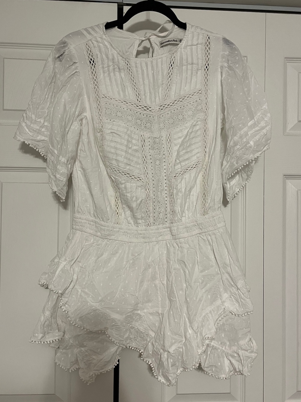 Abercrombie White Eyelet Lace romper